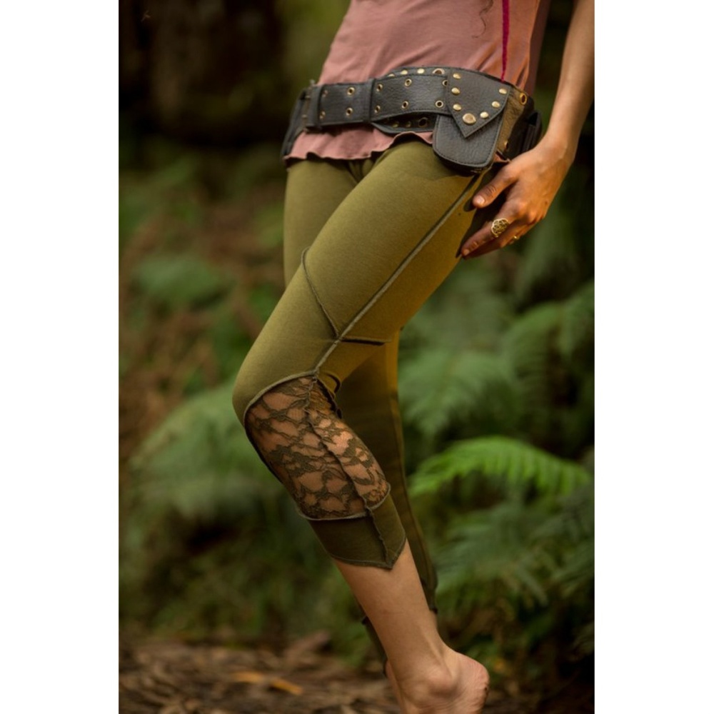Layla Leggings Green Festival Clothing Gypsy Tight